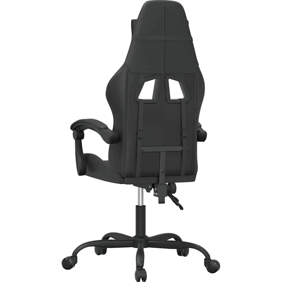 vidaXL Gamestoel draaibaar kunstleer zwart, foto 4