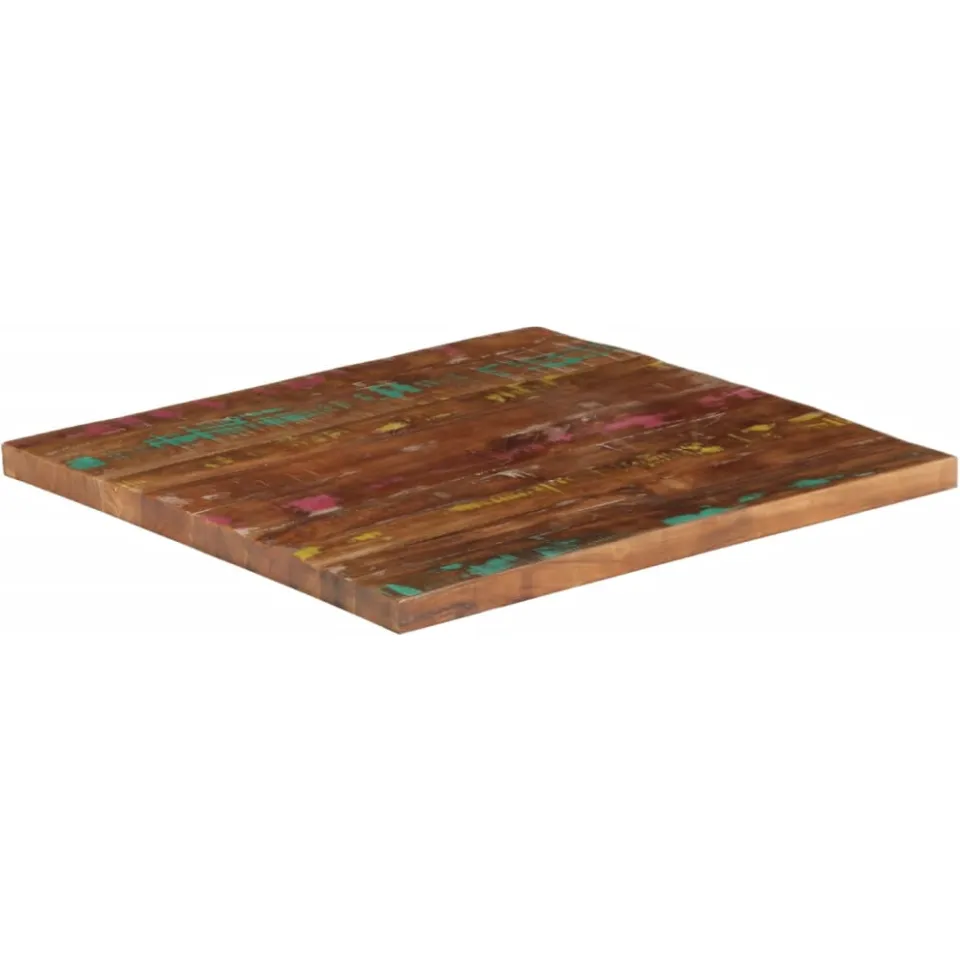 vidaXL Tafelblad vierkant 80x80x1,5 cm massief gerecycled hout Bruin