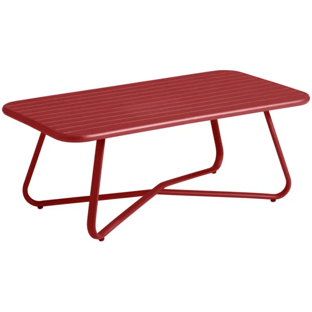 Vega Outdoor bijzettafel Bevera; 100x53x38 cm (LxBxH); rood; rechthoekig
