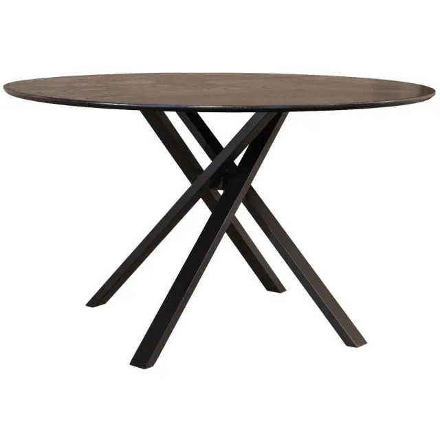 Lizzely Garden & Living Eettafel rond Ronsi Antoinette zwart 140cm ronde tafel MDF eetkamertafel