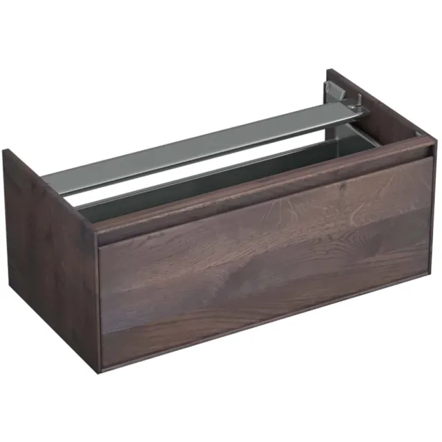 Forzalaqua Onderkast Forzalaqua Reno 100x51x40 Cm 1 La Softclose Eiken Charcoal Bruin