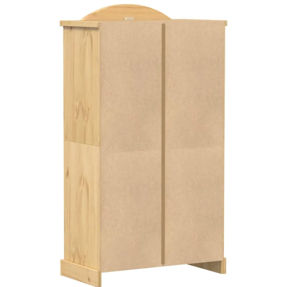 vidaXL Kledingkast Corona 102x52x186 cm massief grenenhout bruin, foto 4
