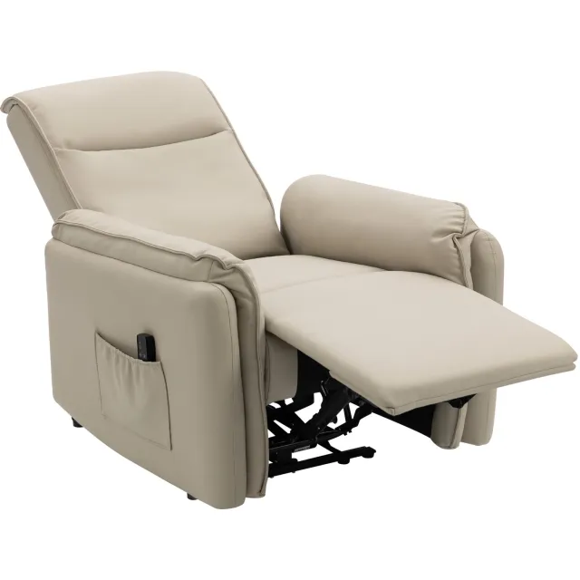 Homona Elektrische Massagefauteuil - Met voetensteun en 3D-rugmassage - 86 x 92 x 102 cm - Beige