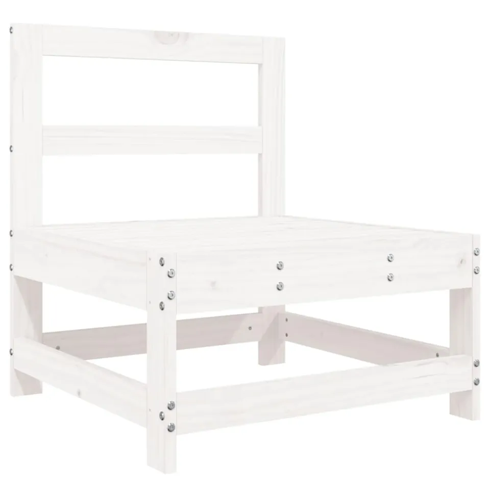 vidaXL 4-delige Loungeset massief grenenhout wit, foto 4