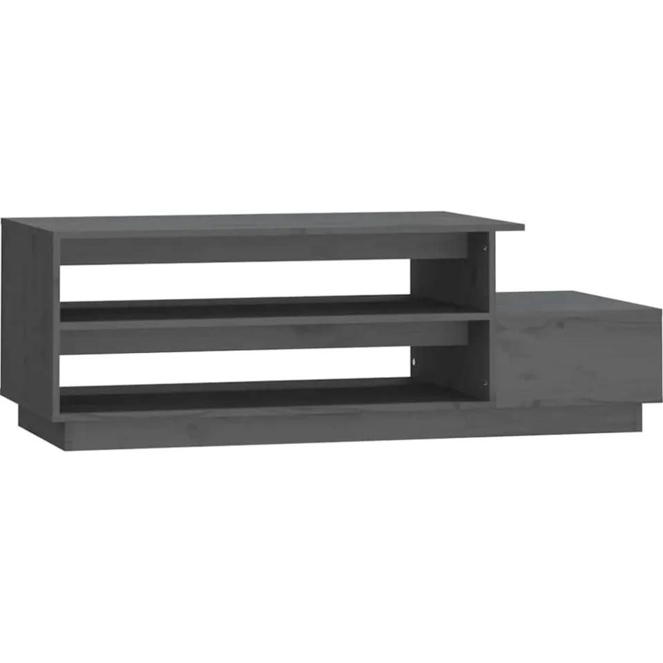vidaXL Salontafel 120x50x40,5 cm massief grenenhout grijs