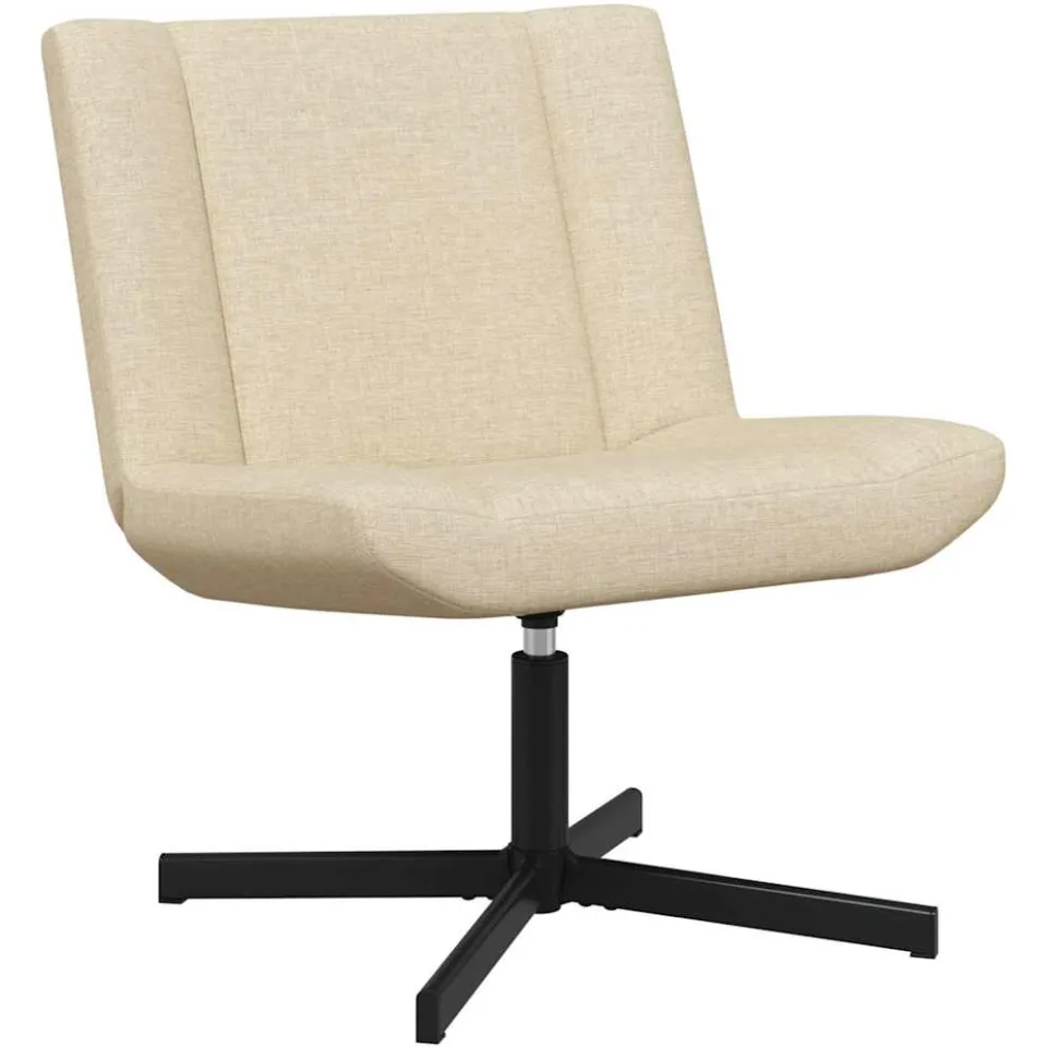 vidaXL Draaistoel Crèmekleurig 63 x 75 x 76 cm Stof, foto 4
