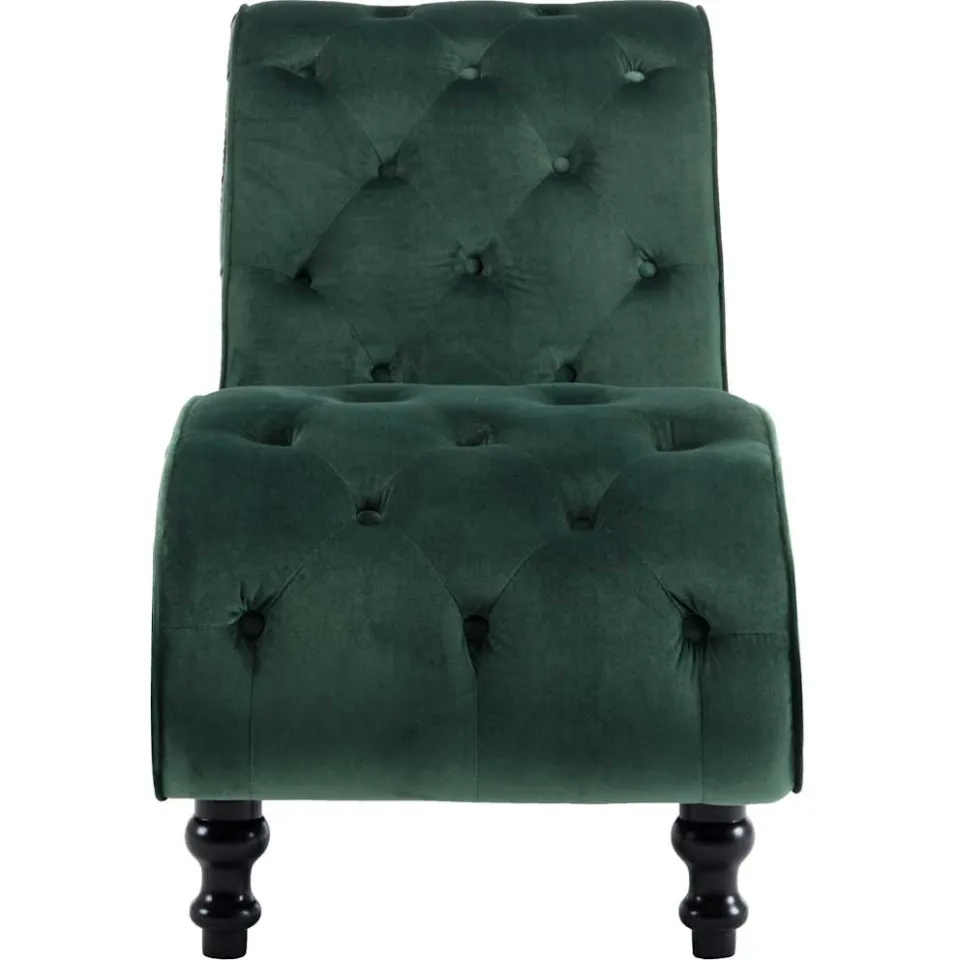 vidaXL Chaise longue fluweel groen