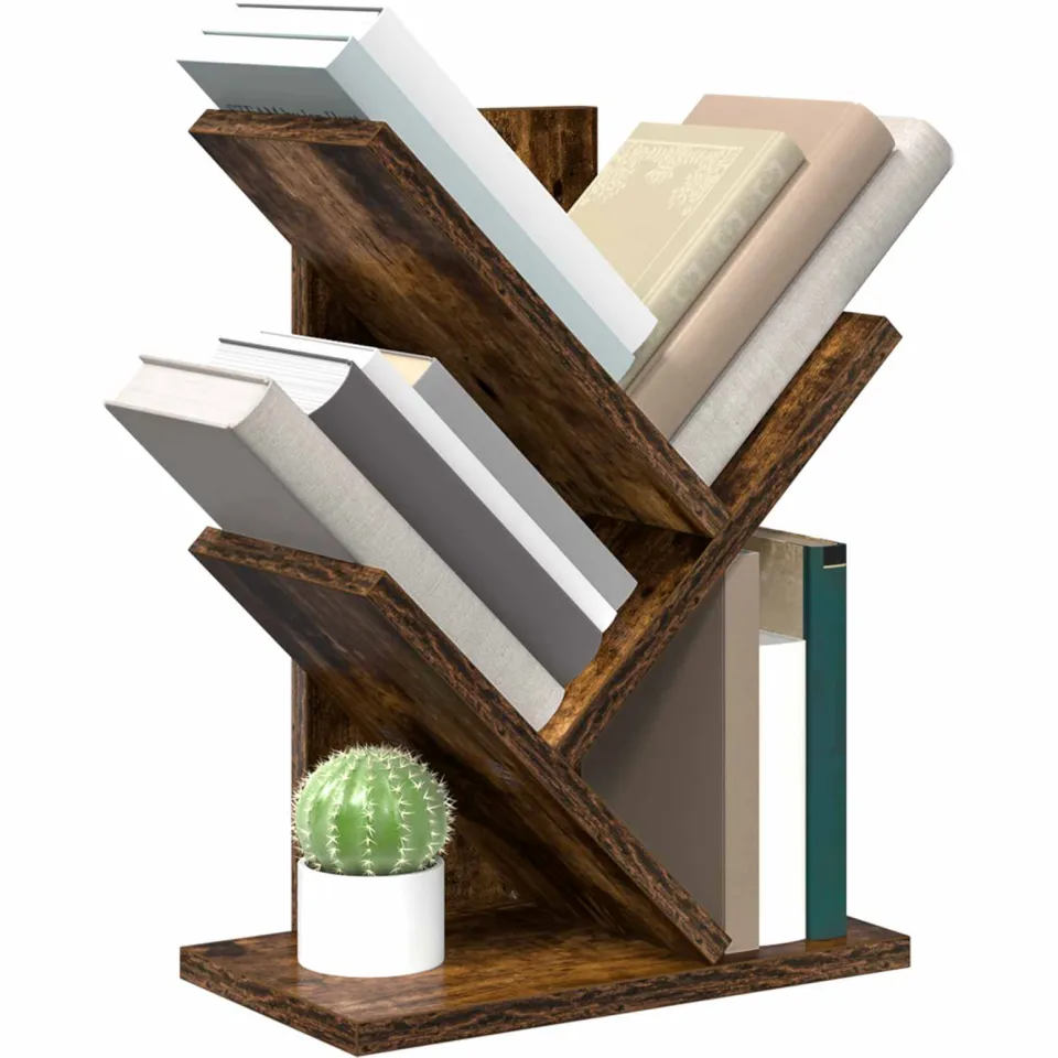 vidaXL Boomvormige boekenplank met 3 planken 30 x 18 x 40 cm Bruin