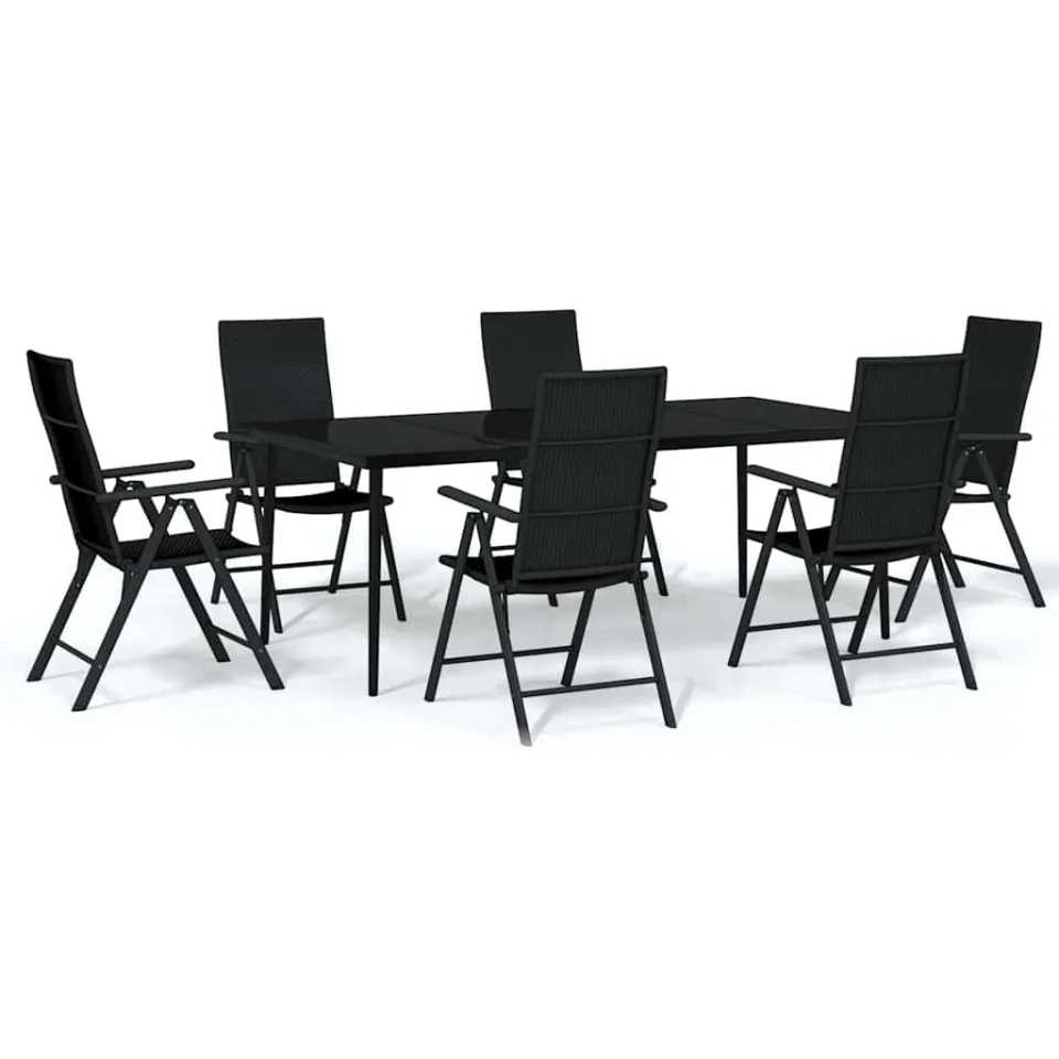 vidaXL 7-delige Tuinset zwart, foto 3