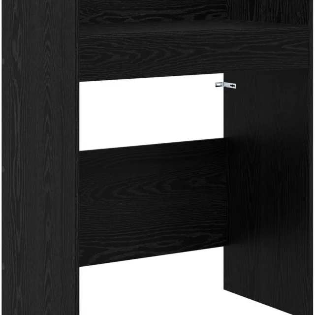 vidaXL DJ - Tafel - Zwart - eiken - 82 - x - 45 - x - 102 - cm - Bewerkt - hout Zwart eiken