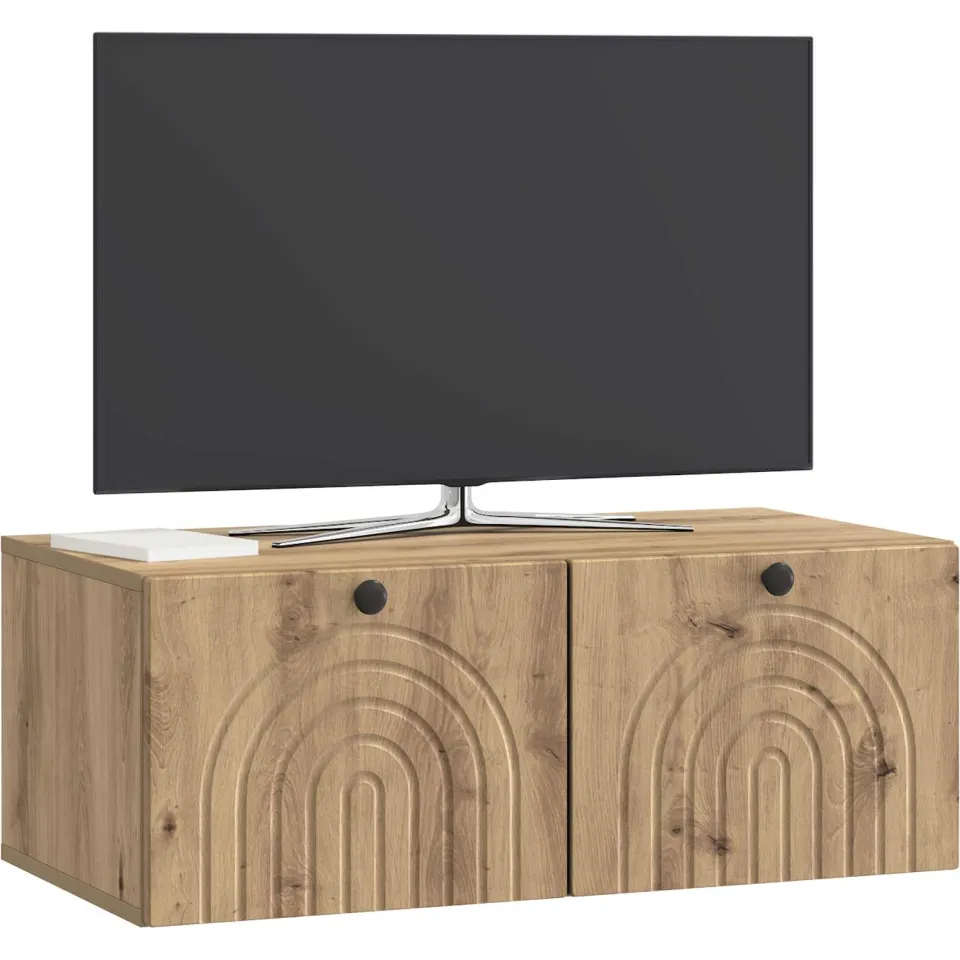 vidaXL Wandbeugel TV-kast 78,5 x 41 x 30 cm Artisanaal eiken Bruin