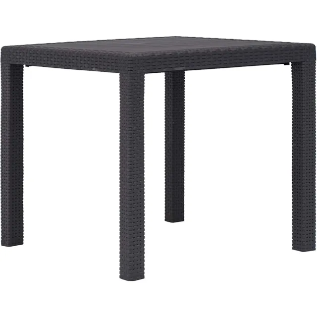 vidaXL Tuintafel 79x79x72 cm rattan-look kunststof bruin