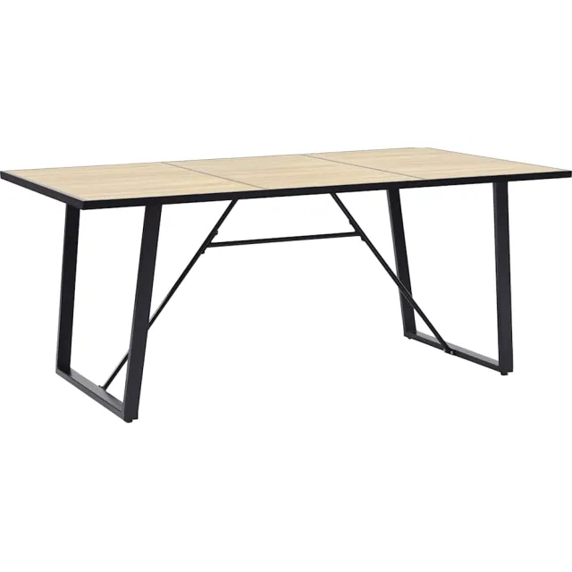 vidaXL Eettafel 200x100x75 cm MDF eikenkleurig Bruin