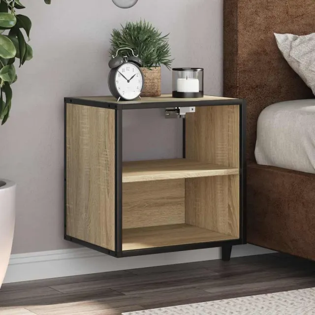 vidaXL Nachtkastjes 2 st wandgemonteerd 40x31x39,5cm sonoma eikenkleur, foto 2