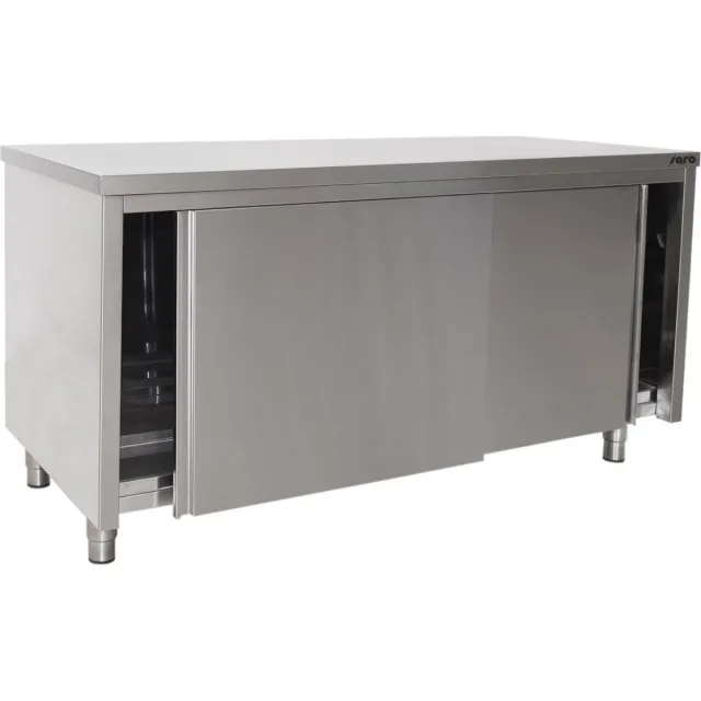 Saro roestvrijstalen wandkast, schuifdeur - 600 mm diepte, 1800 mm | 600-2020 Grijs