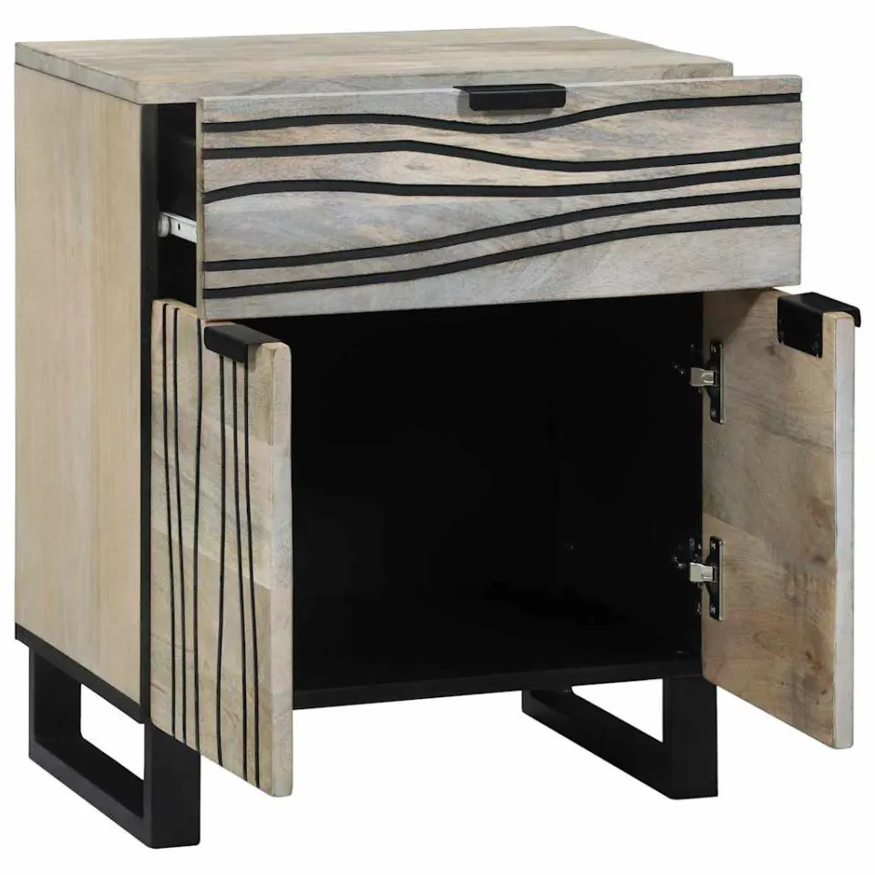 vidaXL Nachtkastje Wit 50 x 33 x 60 cm Bewerkt hout, foto 2