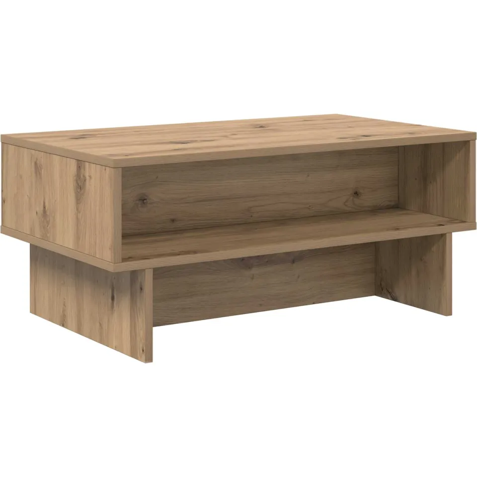 vidaXL Salontafel Artisan Eiken 80 x 46 x 35 cm Bewerkt hout, foto 3