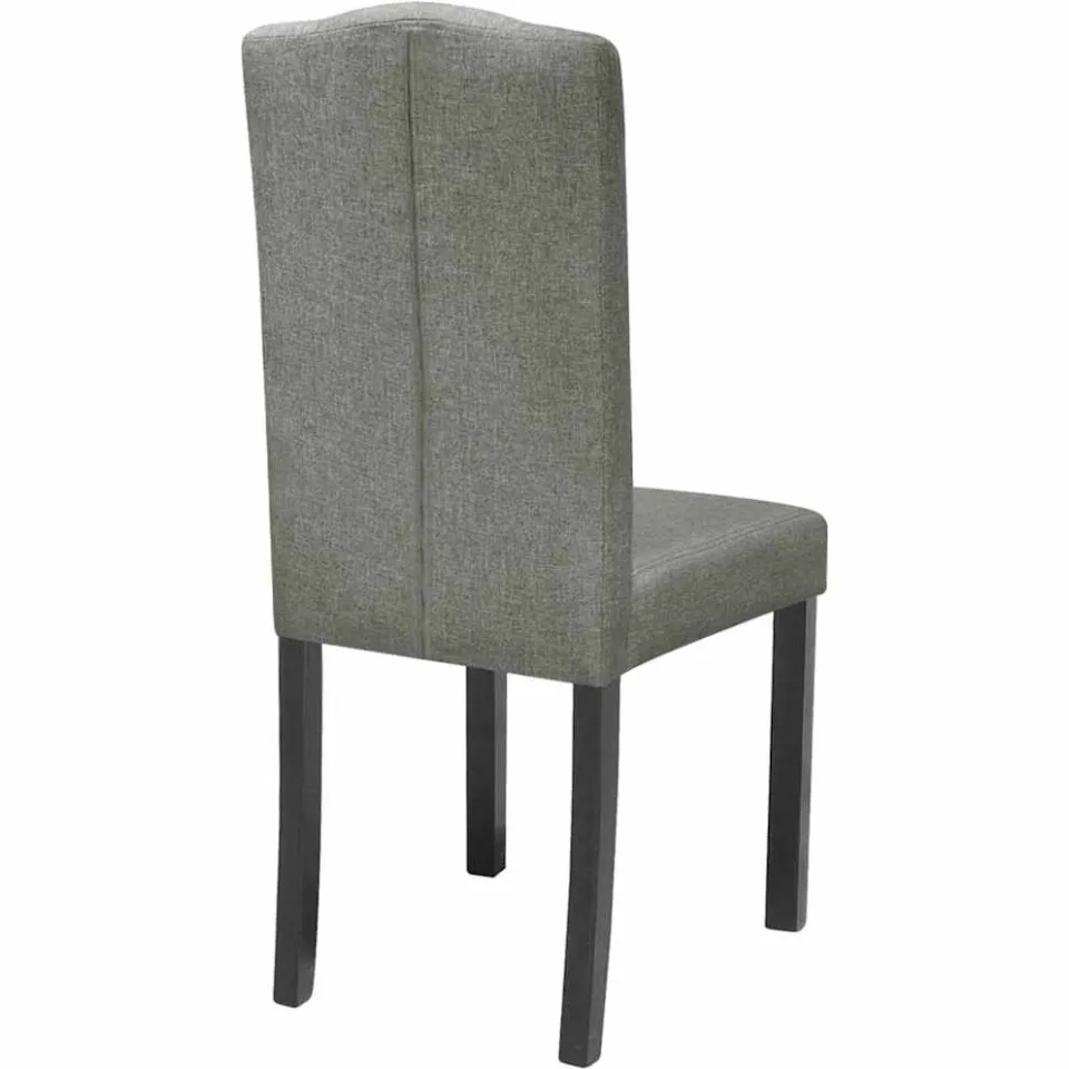 vidaXL Eetkamerstoelen 6 st stof grijs, foto 4