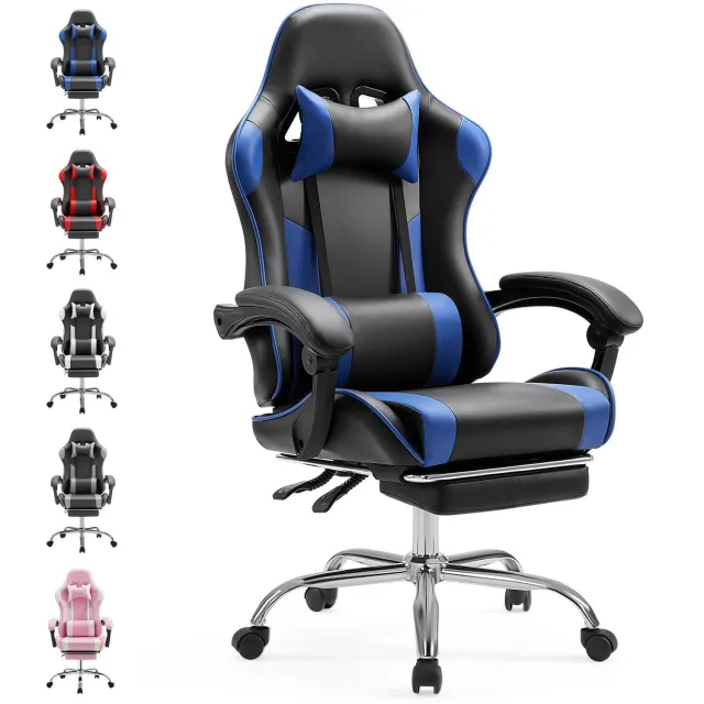 Duraxl Bureaustoel - Ergonomisch - Blauw - Verstelbare rugleuning