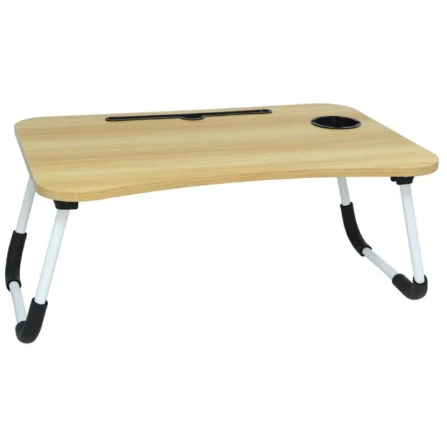 Gerimport Laptoptafel - opklapbaar - bed - dienblad - bruin - 40 x 60 x 26 cm - op bed