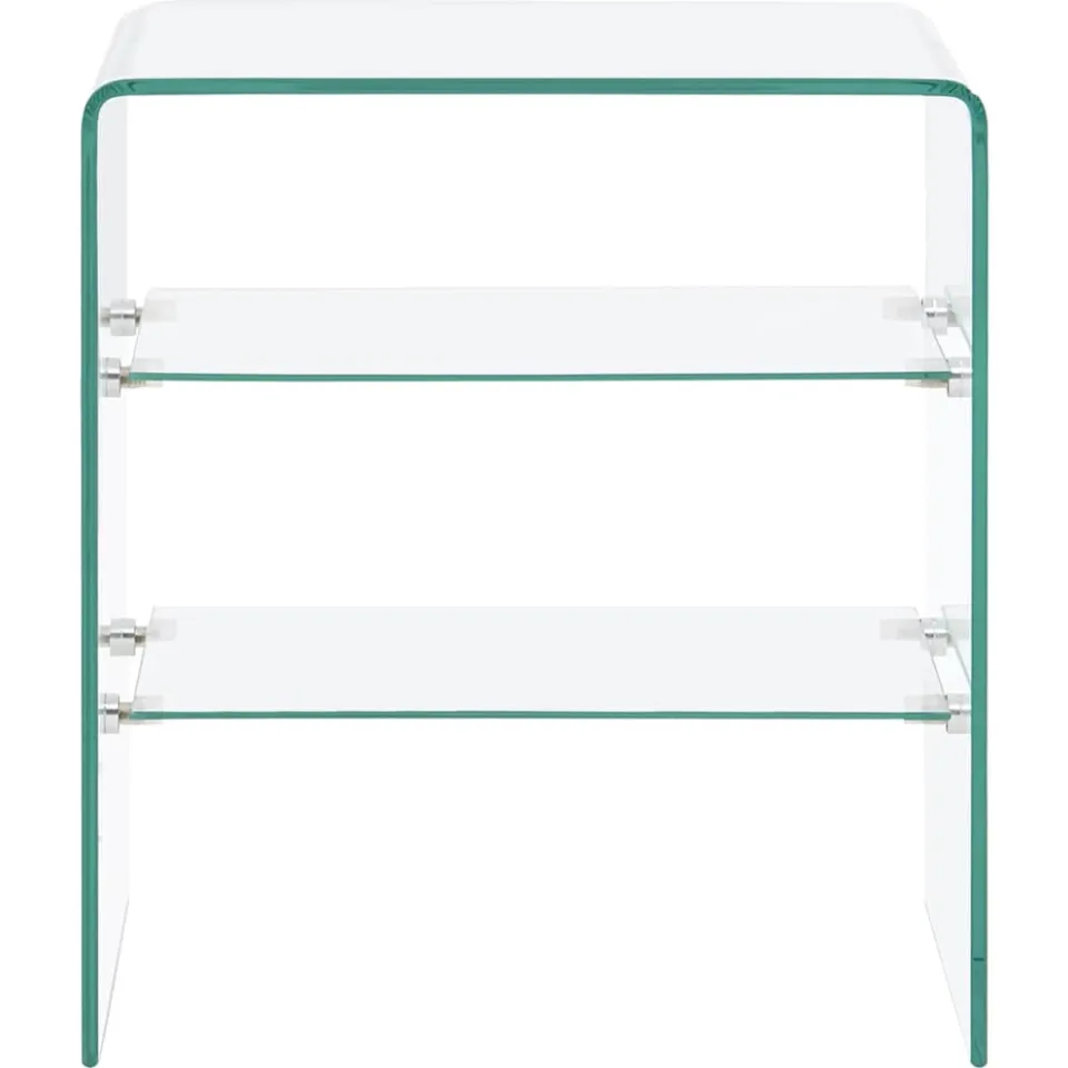 vidaXL Salontafel 50x40x56 cm gehard glas transparent, foto 2
