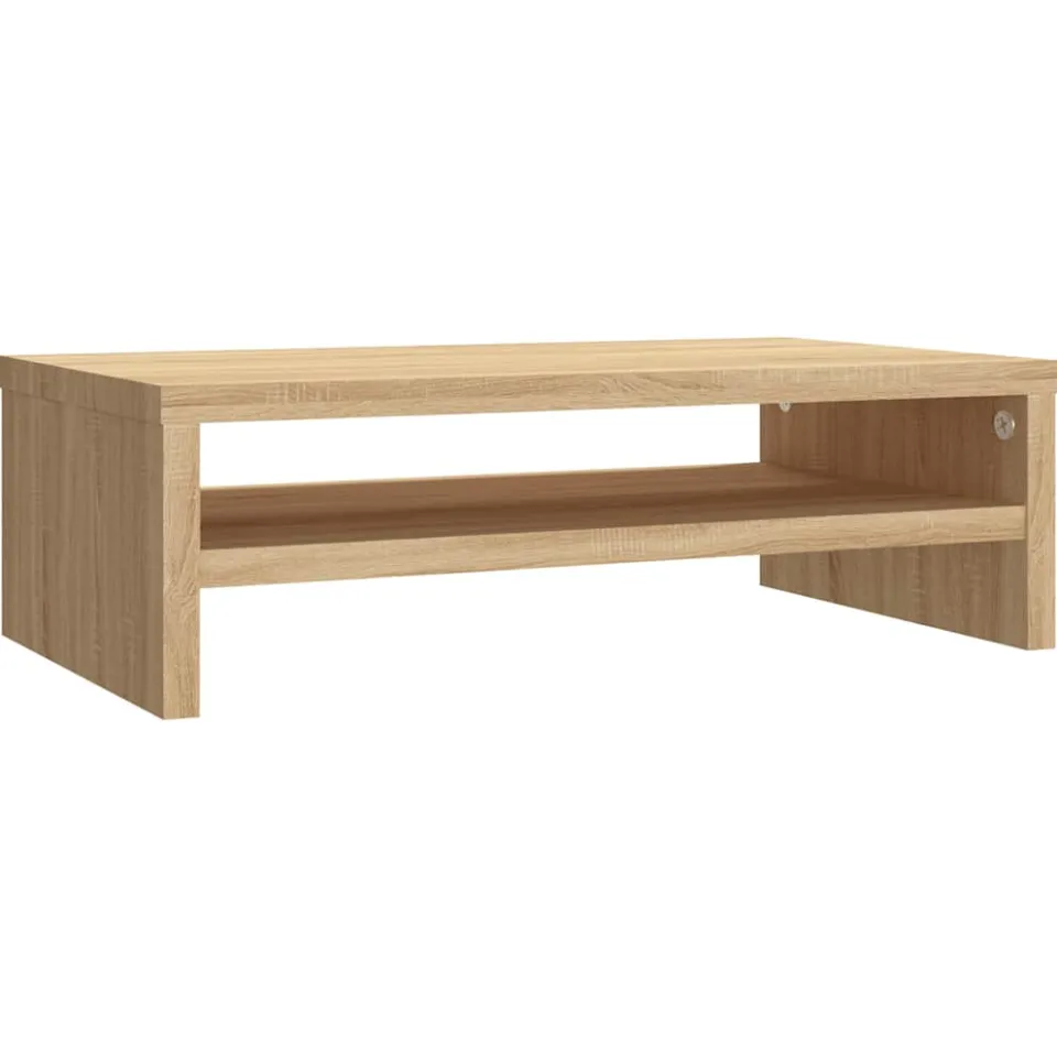 vidaXL Monitorstandaard 42x24x13 cm bewerkt hout sonoma eikenkleurig, foto 3
