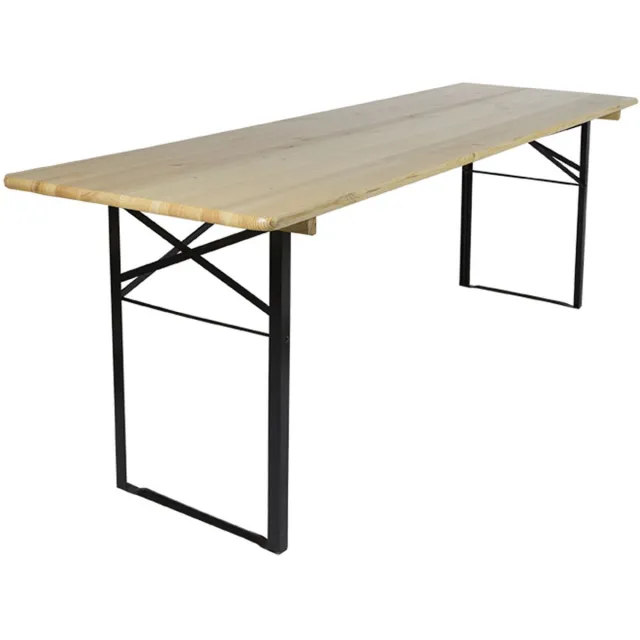 MaximaVida inklapbare picknicktafel Berlijn 200 x 70 cm 3-laags blanke lak - FSC hout