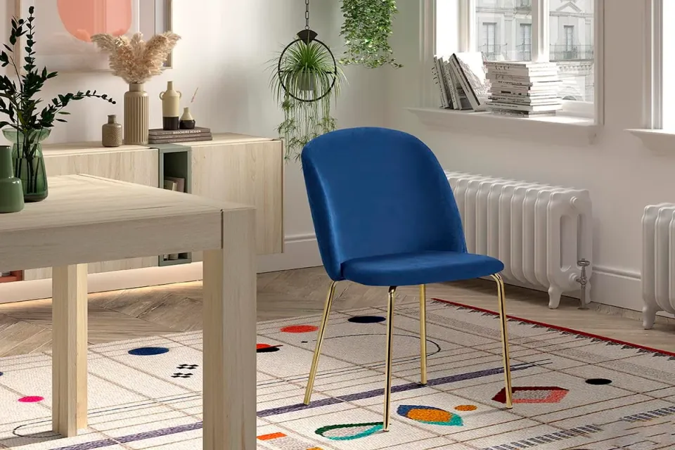 Eetkamerstoel Suze donkerblauw blauw, foto 4