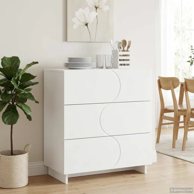 vidaXL Dressoir Wit 70 x 38 x 75 cm Bewerkt hout
