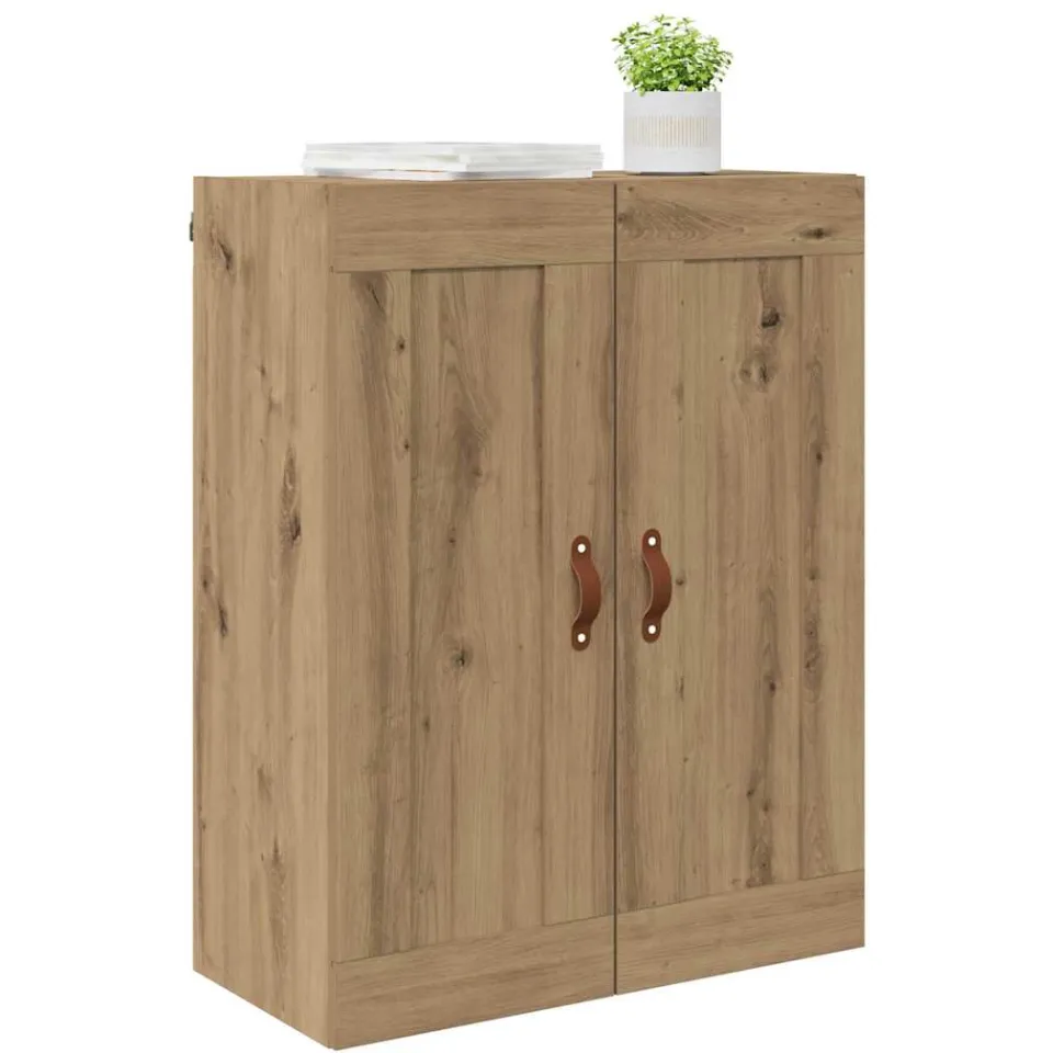 vidaXL Wandkast Artisan Eiken 69,5 x 34 x 90 cm Bewerkt hout, foto 2