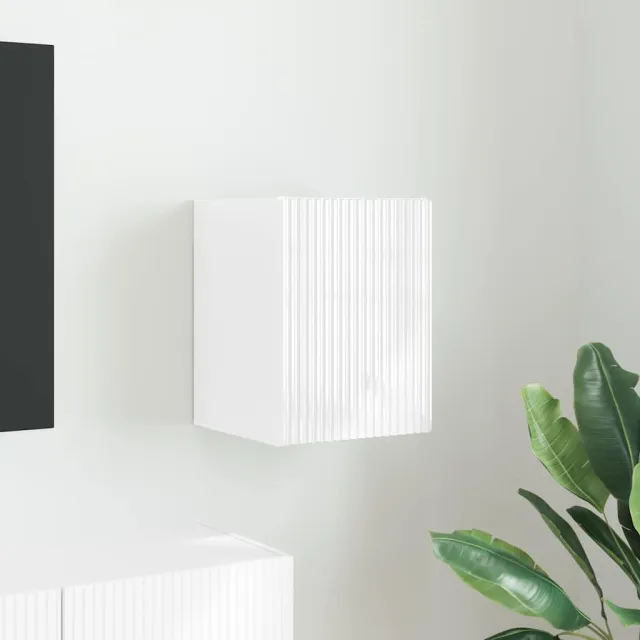 vidaXL TV Wandkast 30 x 31 x 40 cm Glanzend Wit Bewerkt hout, foto 2