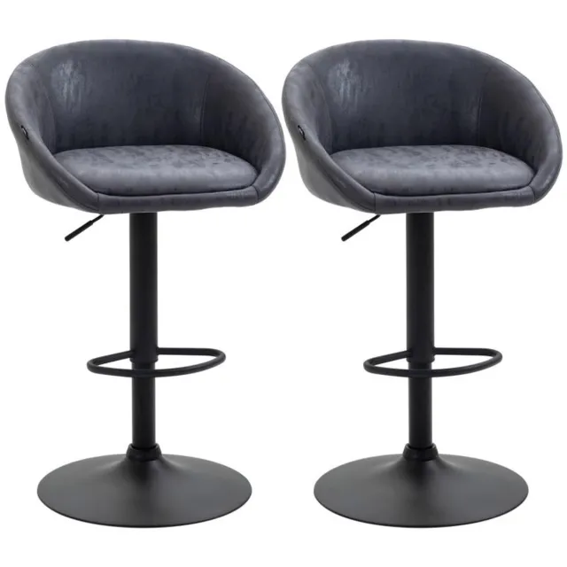 Corenia Barstoel – Barkruk – Barstoelen – Keukenstoel – Counterstoel – Verstelbare Hoogte 57-104 cm – Kunstleer Met Armleuning En Rugsteun Hetzelfde als afbeelding