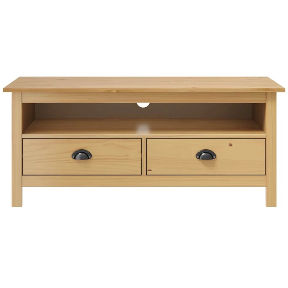 vidaXL Tv-meubel Hill 110x40x47 cm grenenhout honingbruin bruin, foto 2