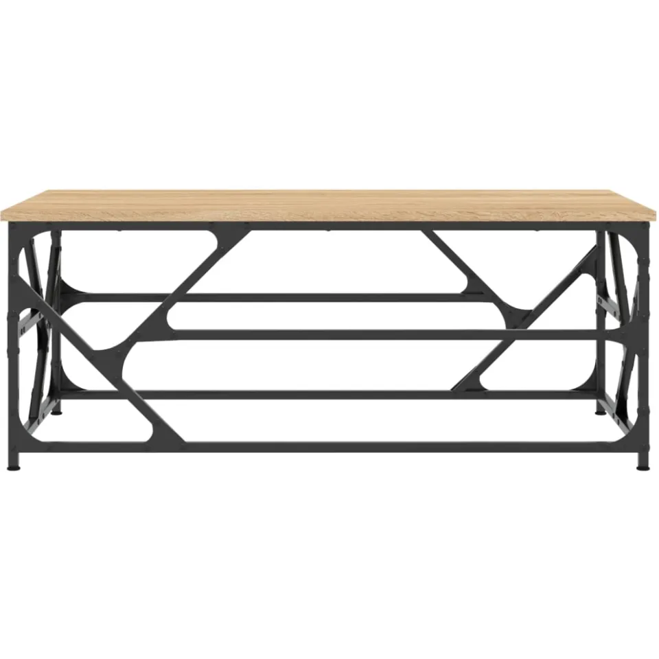 vidaXL Salontafel 100x50x40 cm bewerkt hout sonoma eikenkleurig Bruin