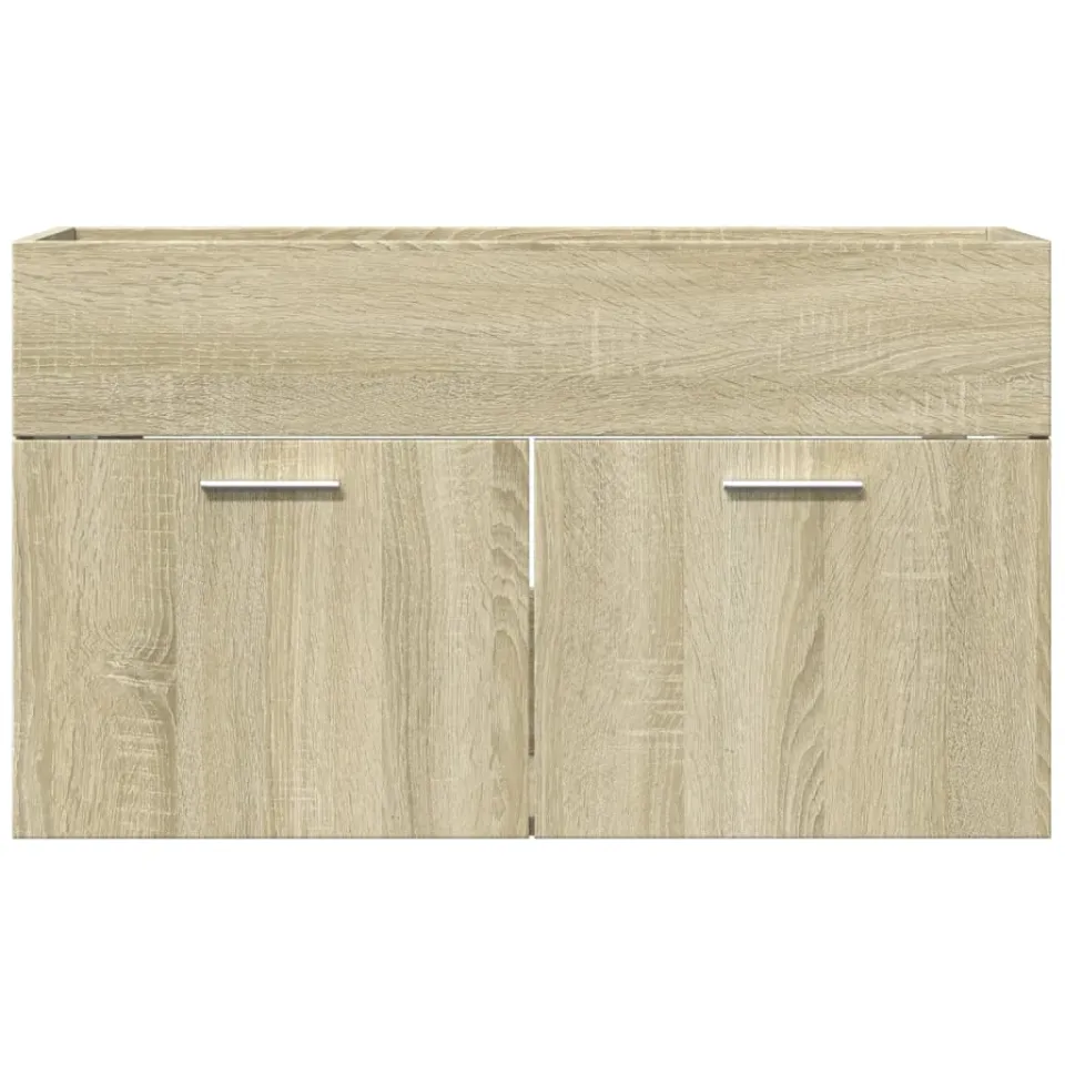 vidaXL Wastafelkast 90x38,5x46 cm bewerkt hout sonoma eikenkleurig, foto 4