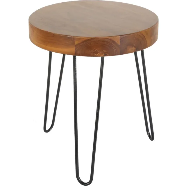 Casa Moro Teakhouten bijzettafel Ella met haarspeldpoten Default Title