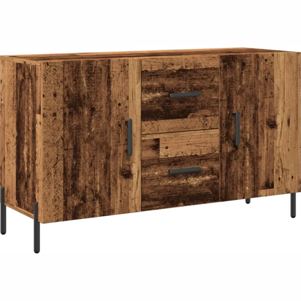 vidaXL Dressoir 100x36x60 cm bewerkt hout oud houtkleurig bruin, foto 3