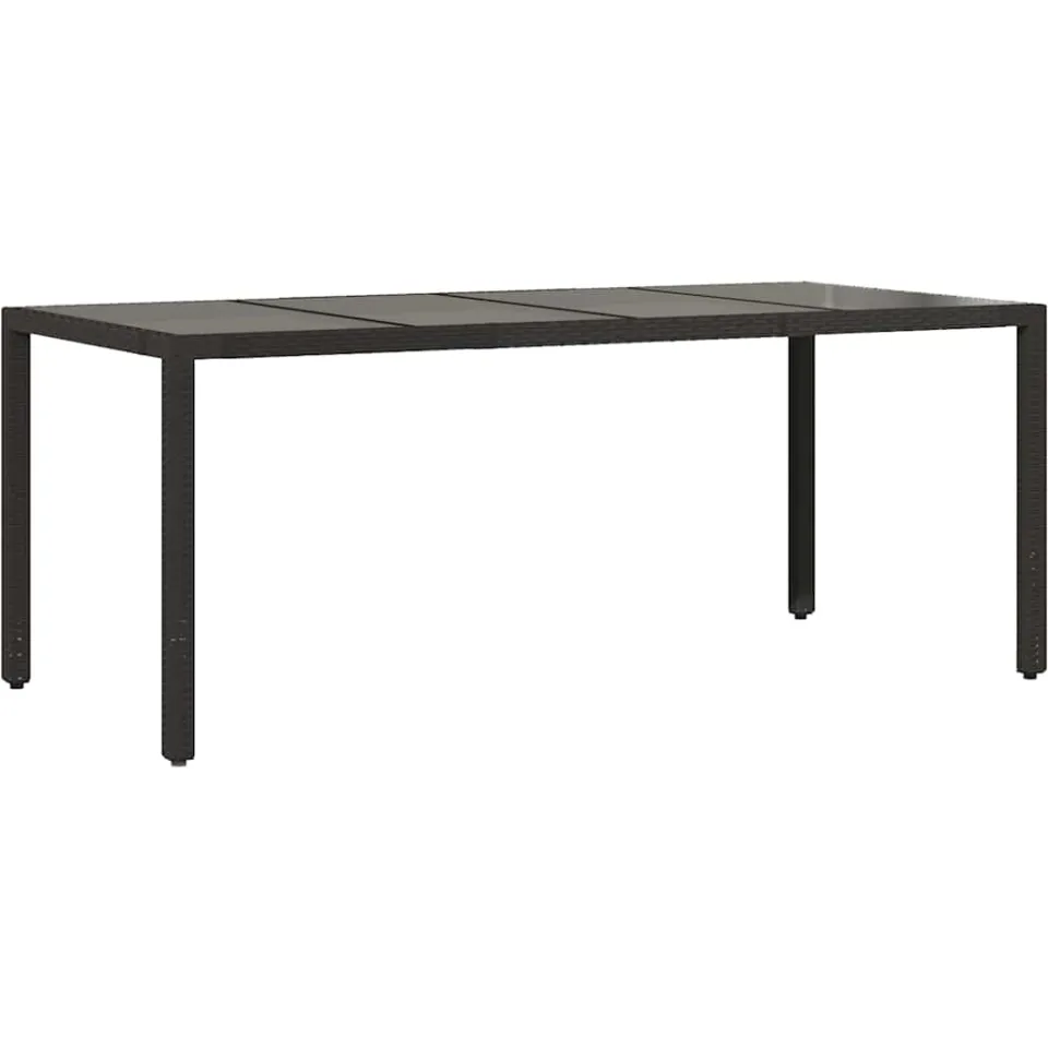 vidaXL 7-delige Bistroset met kussens poly rattan zwart, foto 4