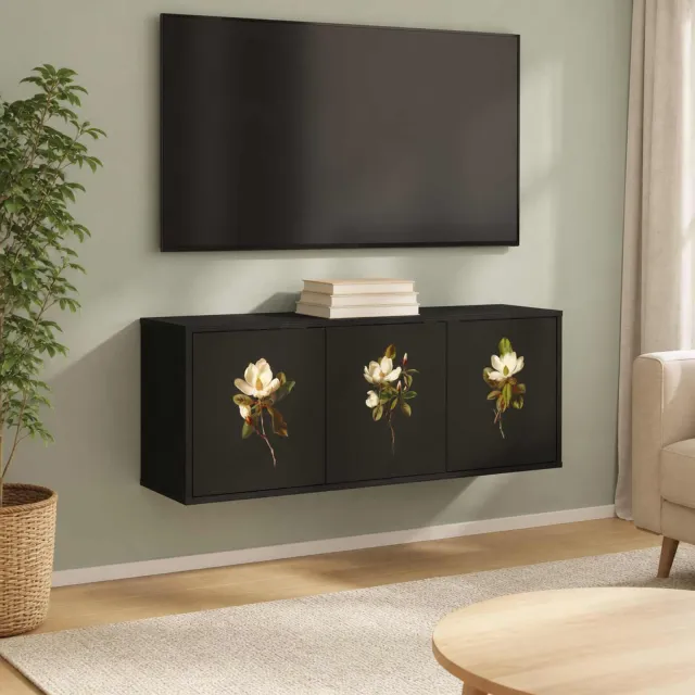vidaXL Wandgemonteerd tv-meubel BREMEN 102 x 33 x 40 cm Zwart eiken