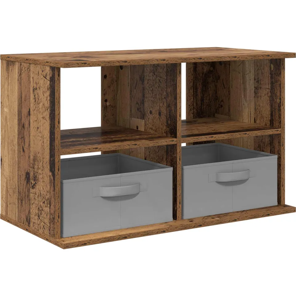vidaXL TV-standaard met lade Oudhout 79 x 40 x 48 cm bruin, foto 3