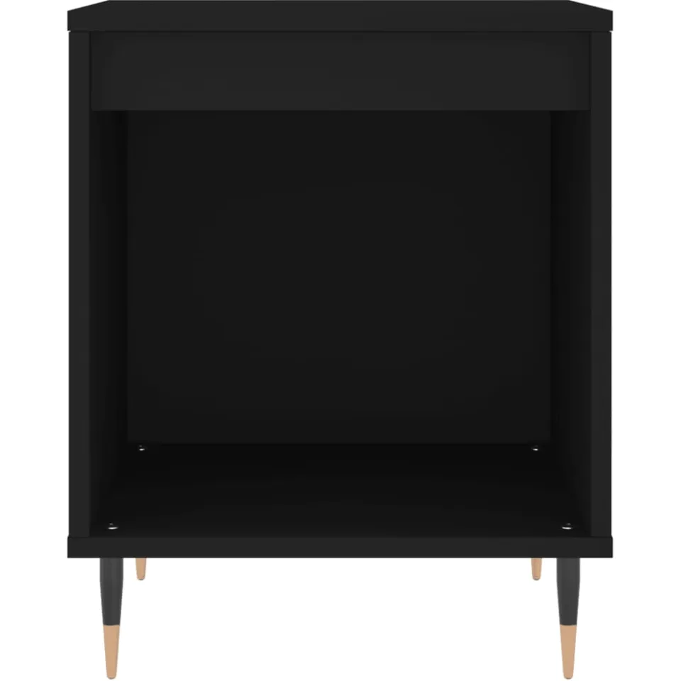 vidaXL Nachtkastje 40x35x50 cm bewerkt hout zwart