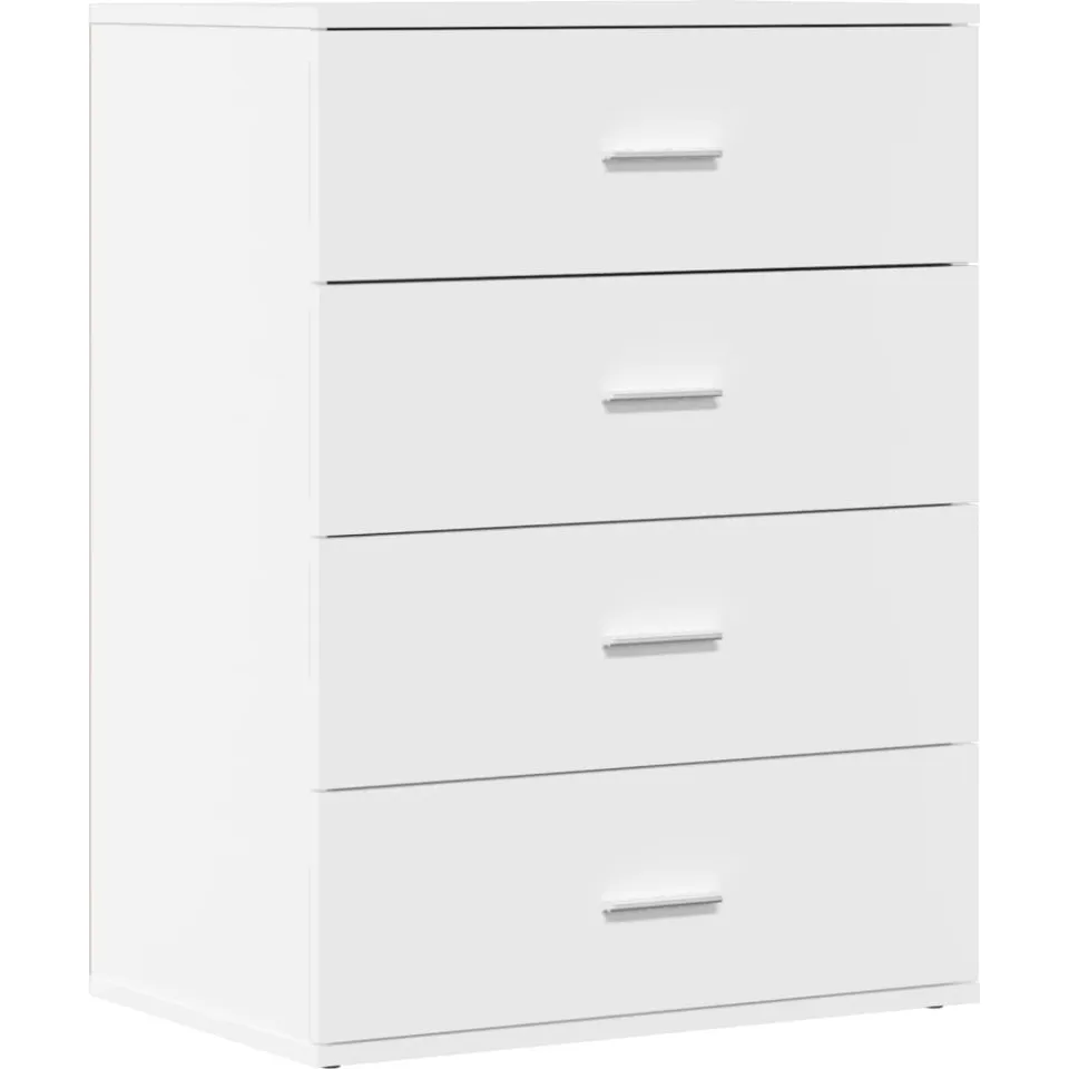vidaXL Dressoirs 2 st 60x39x80 cm bewerkt hout wit, foto 4