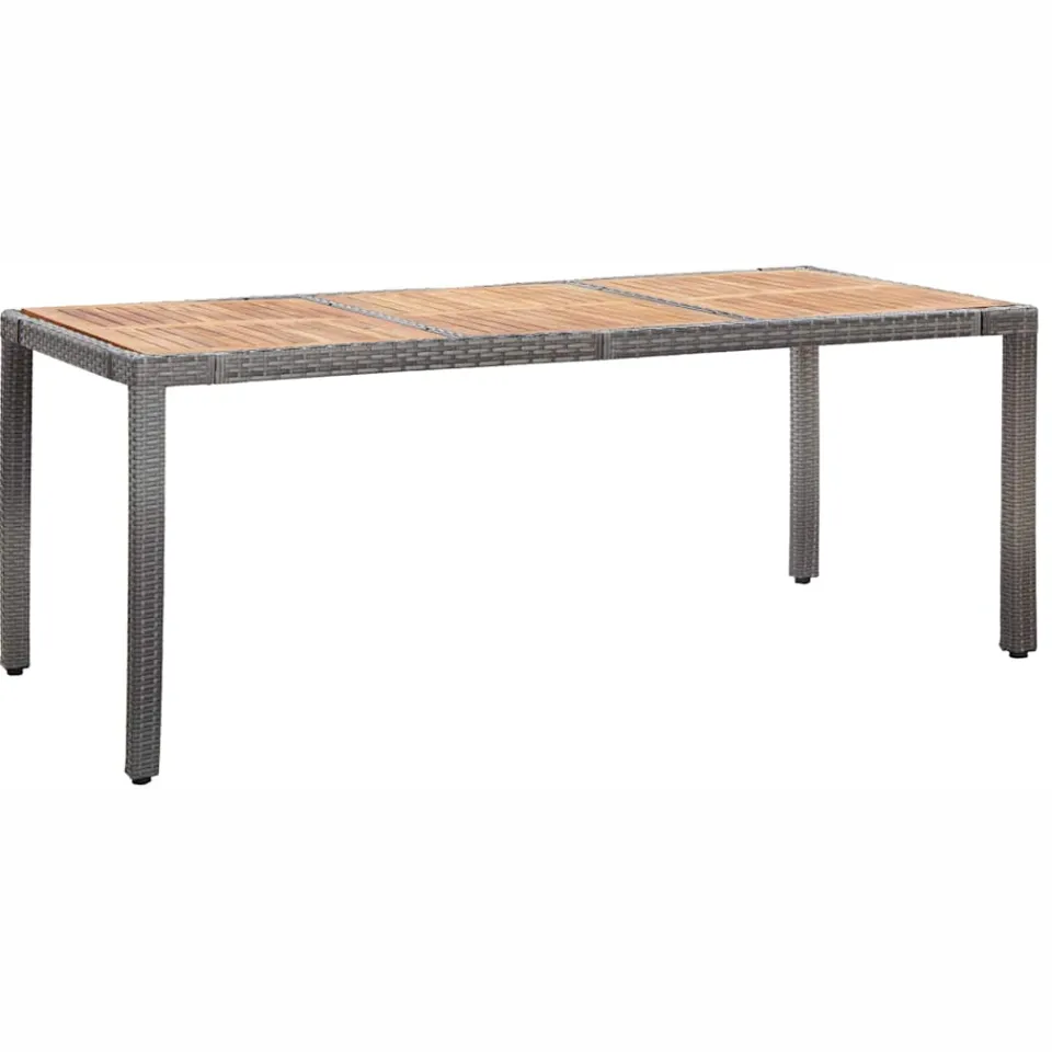 vidaXL 9-delige Tuinset met kussens poly rattan grijs, foto 3
