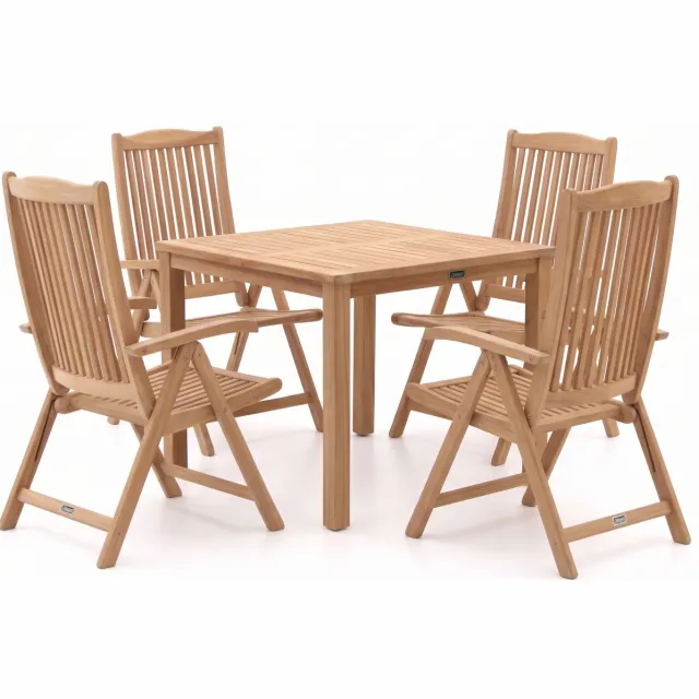 Sunyard Furniture Sunyard Veronica/Liverpool 90cm dining tuinset 5-delig verstelbaar