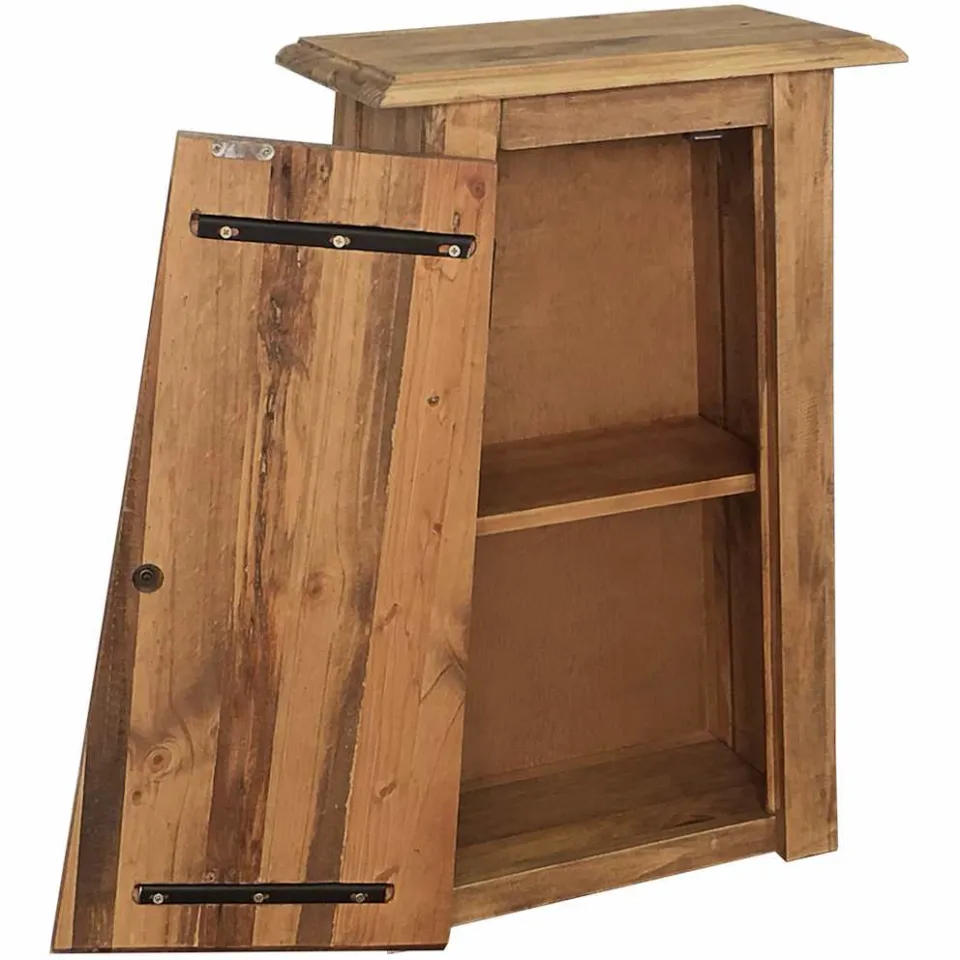 vidaXL Badkamerwandkast 42x23x70 cm gerecycled massief grenenhout bruin, foto 4
