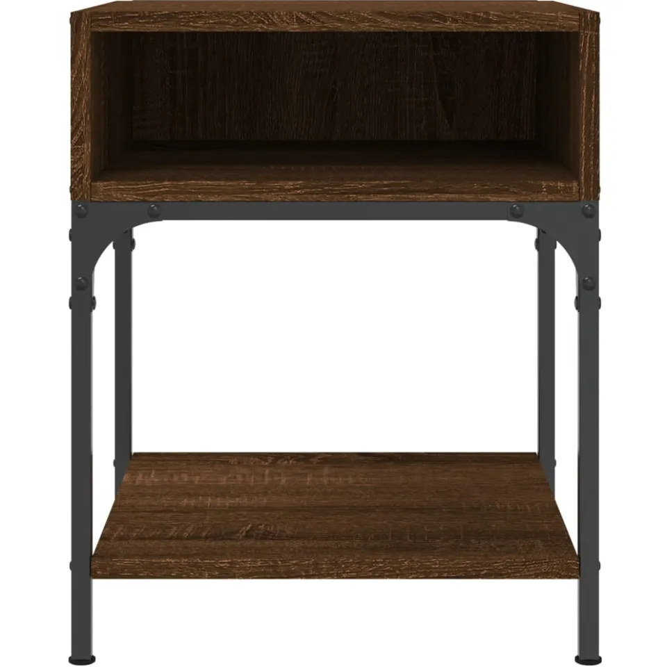 vidaXL Nachtkastjes 2 st 40x41x50 cm bewerkt hout bruin eikenkleur, foto 4