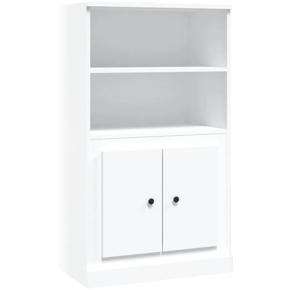 vidaXL Hoge kast 60x35,5x103,5 cm bewerkt hout wit