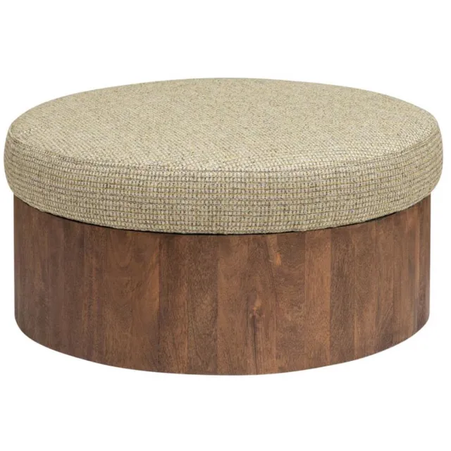 Tower Living Salontafel Ossana - Rond Bruin Hout - Ø80x40cm