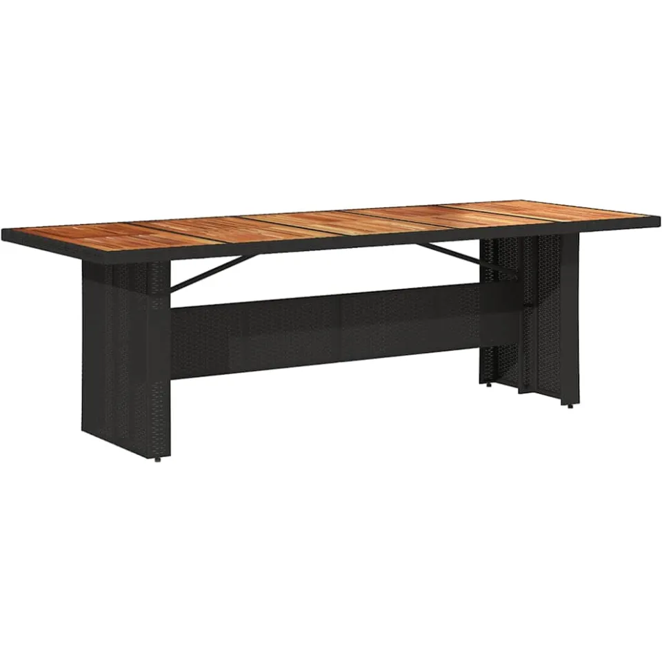 vidaXL 9-delige Bistroset met kussens poly rattan zwart, foto 4