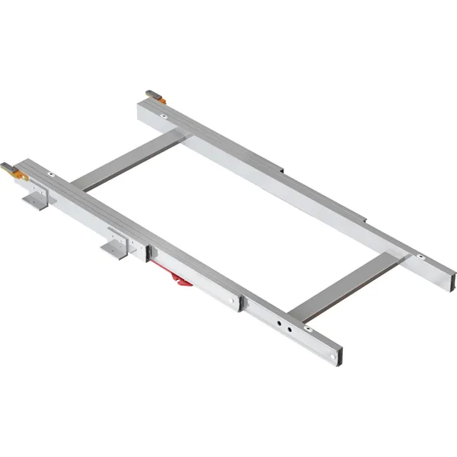 Emuca Schuiftafel Twice Top voor keuken, aluminium, mat geanodiseerd Matt geanodiseerd
